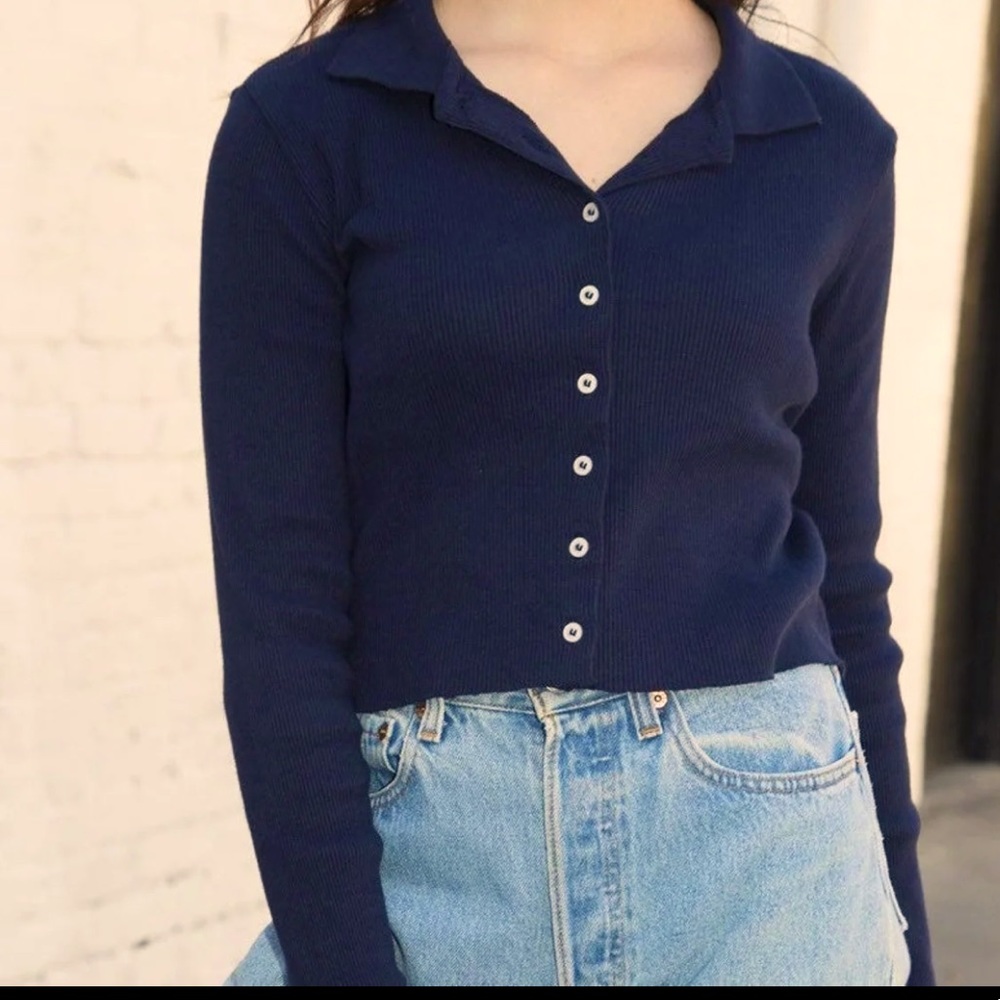 BRANDY MELVILLE CROPPED RIBBED TOP - NWOT!